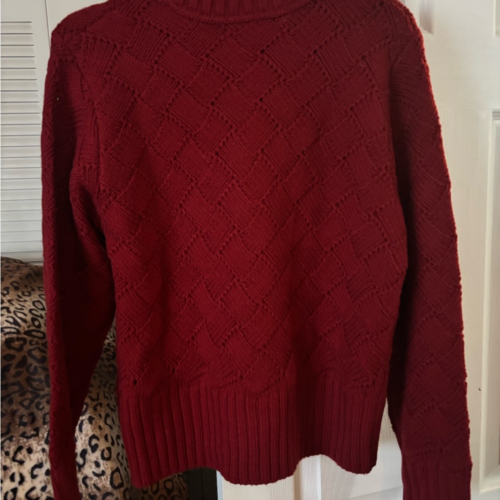 Joie Burgundy Textured Knit Sweater - Picture 5 of 5